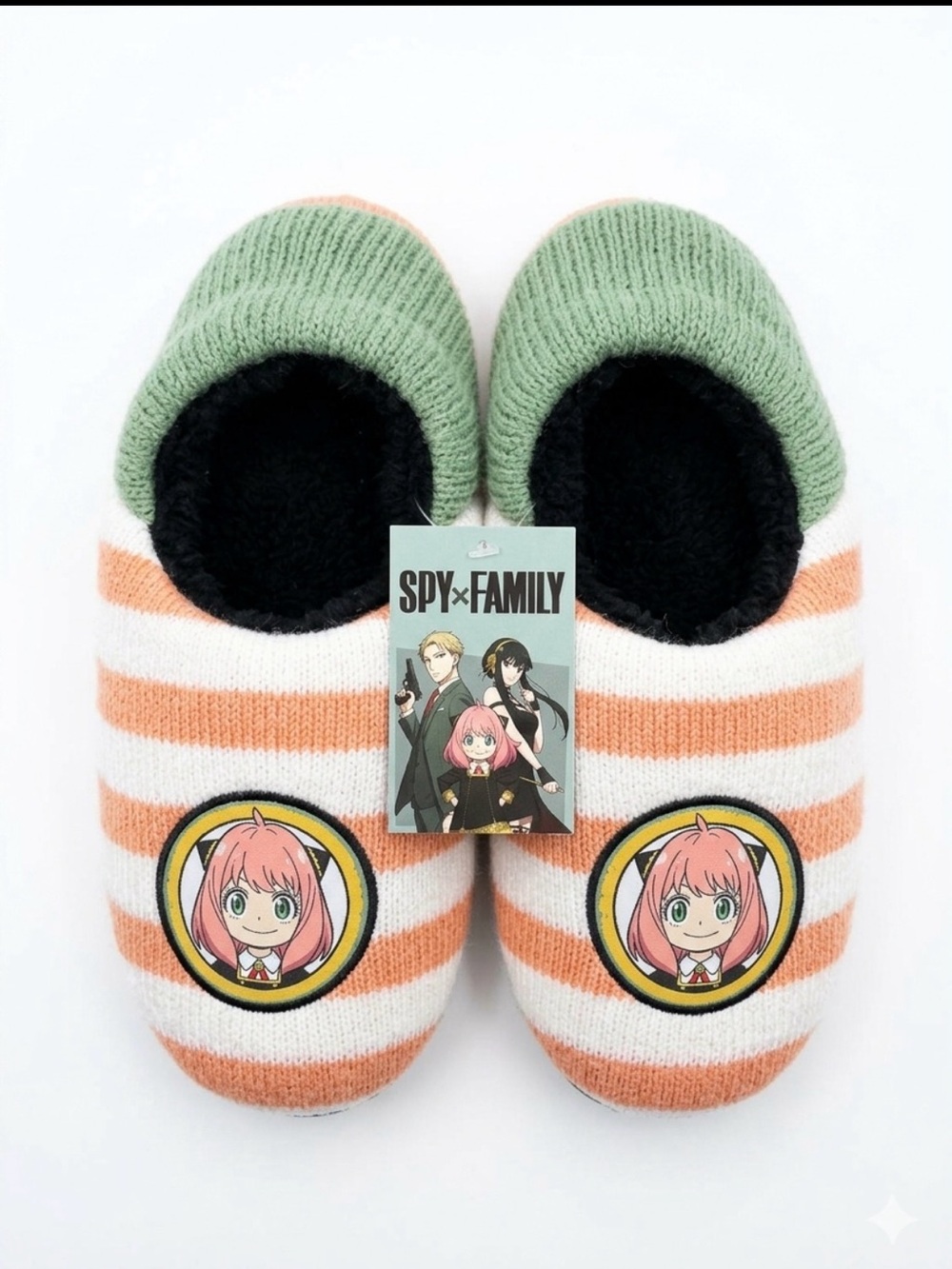 Spy x family anime Pink Stripe Slippers sz 4-10